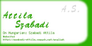 attila szabadi business card
